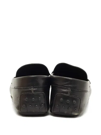 Pre-owned Tod's Leather Loafers In Black
