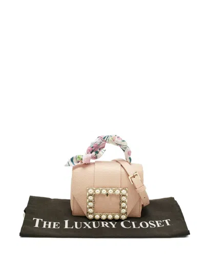 Pre-owned Kate Spade Miss Vivier Buckle-detail Cross-body Bag In Neutral