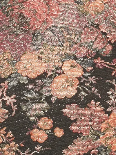 Pre-owned Maje Jacquard Floral Mini Dress In Black