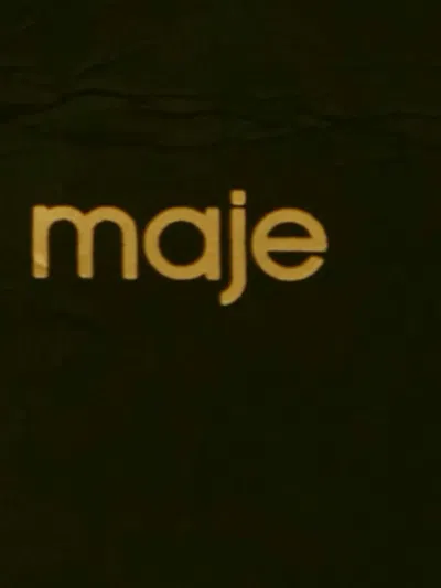 Pre-owned Maje Jacquard Floral Mini Dress In Black