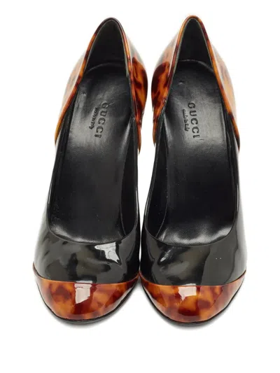 Pre-owned Gucci Block-heel Pumps In Black