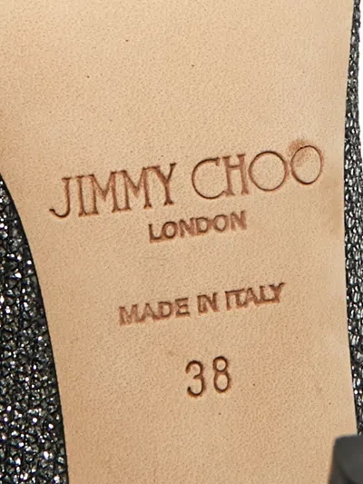 Pre-owned Jimmy Choo Glitter Pointed-toe Pumps In Silver
