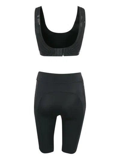 Pre-owned Fendi Logo-pattern Shorts Set In Black