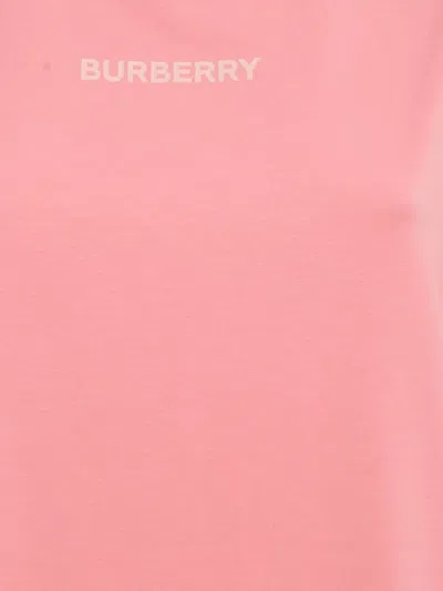 Pre-owned Burberry Logo-print Crew-neck T-shirt In Pink