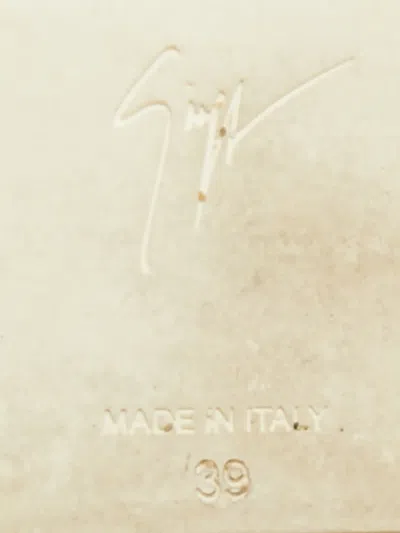 Pre-owned Giuseppe Zanotti Frankie Leather Sneakers In Gold