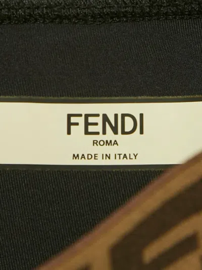 Pre-owned Fendi Logo-print Cycling Trousers In Black