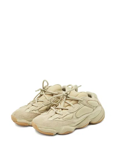 Pre-owned Adidas Originals Yeezy 500 Layered Suede Sneakers In Neutral