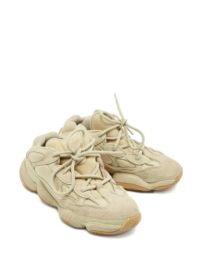Pre-owned Adidas Originals Yeezy 500 Layered Suede Sneakers In Neutral
