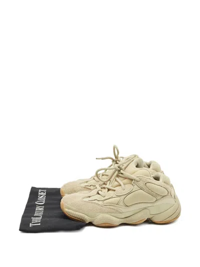 Pre-owned Adidas Originals Yeezy 500 Layered Suede Sneakers In Neutral