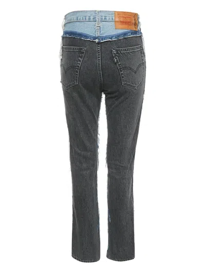 Pre-owned Vetements X Levi's Patchwork Jeans In Blue