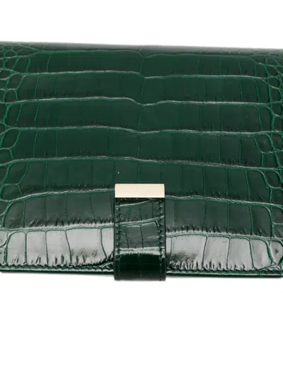 Tom Ford Croc-effect Wallet In Green