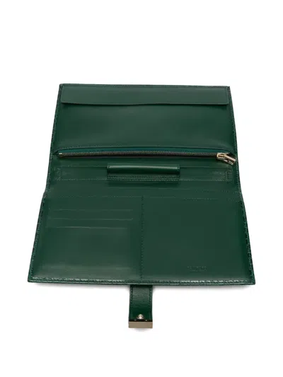 Tom Ford Croc-effect Wallet In Green