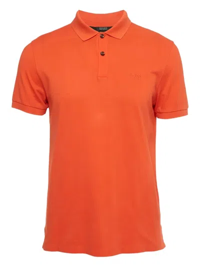 Pre-owned Hugo Boss Cotton Polo Shirt In Orange