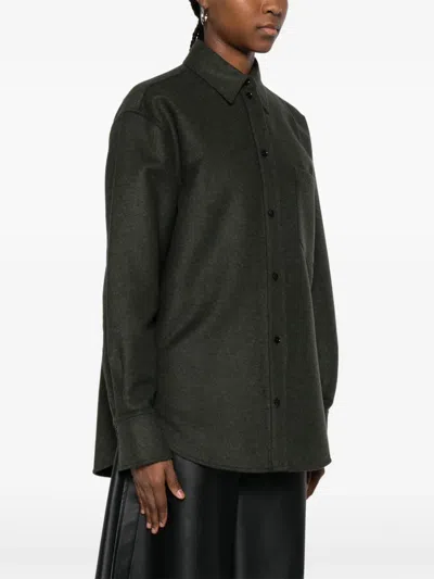 Victoria Beckham Pocket Shirt In Gray