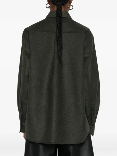 Victoria Beckham Pocket Shirt In Gray