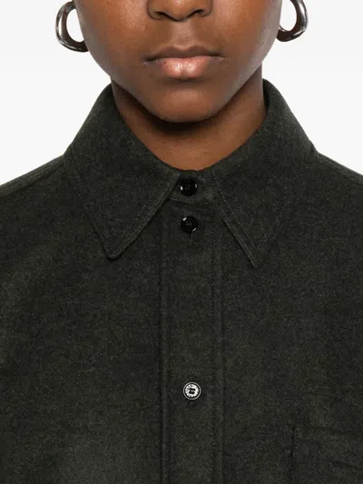 Victoria Beckham Pocket Shirt In Gray