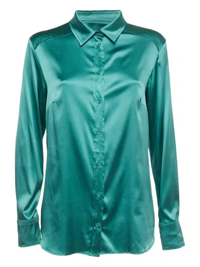 Pre-owned Weekend Max Mara Silk Green Shirt