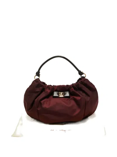 Pre-owned Ferragamo Vara Bow-detail Tote Bag In Red