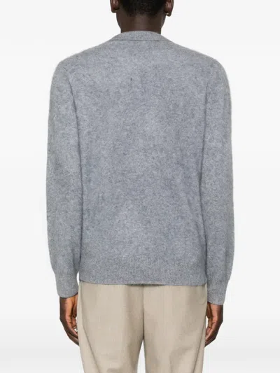 Arch4 Mr Brown Button-down Collared Cardigan In Gray