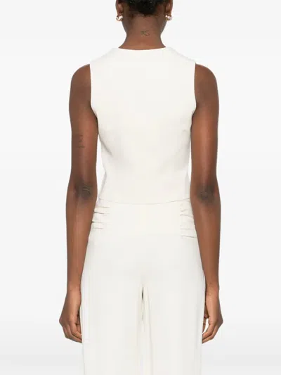 Botsi Tie-detail Ruched-design Waistcoat In Neutral