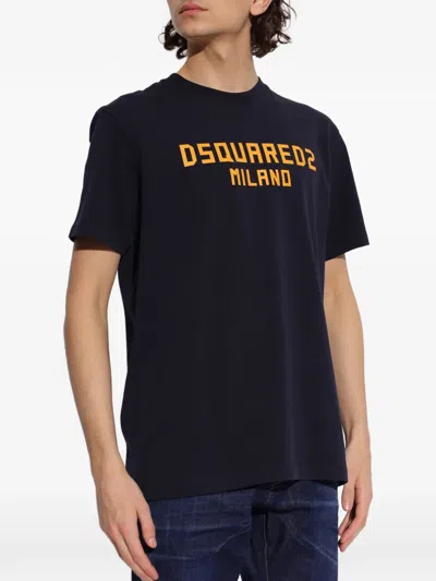Dsquared2 Dsquared Men T-shirt With Logo In Black