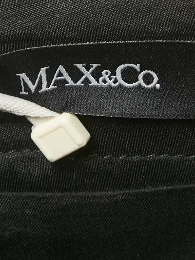 Pre-owned Max & Co Chevron Midi Skirt In Black