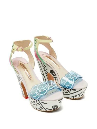 Pre-owned Sophia Webster Jade Malibu Sandals In White