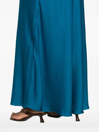 Silkylicious Fiora Maxi Skirt Set In Blue