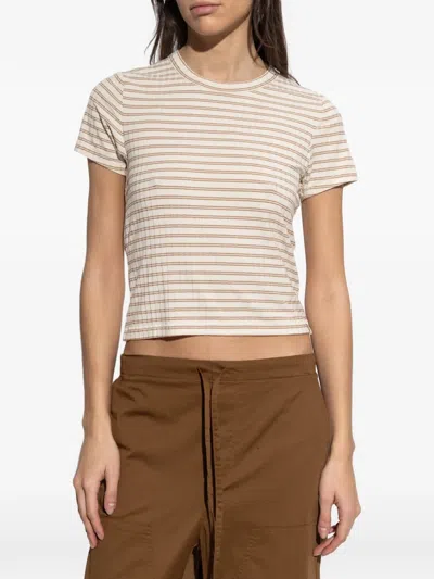 Rag & Bone Luca Striped Short-sleeve T-shirt In Neutral
