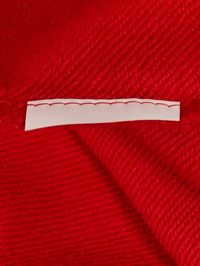 Pre-owned Hugo Boss Logo-appliqué Hoodie In Red