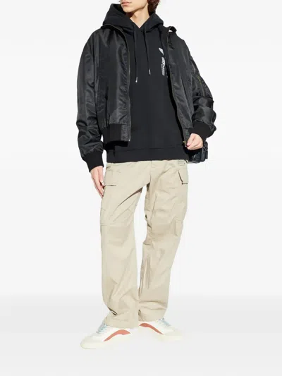 Dsquared2 Graphic Hooded Sweatshirt In Black