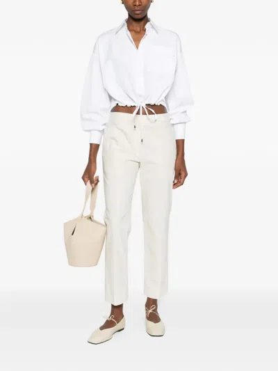 Brunello Cucinelli Casual Pants With Belt Loops In Neutral