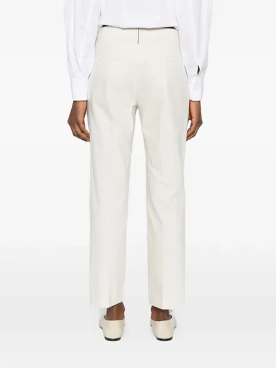 Brunello Cucinelli Casual Pants With Belt Loops In Neutral