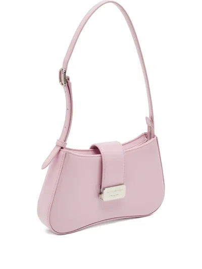 Pre-owned Giorgio Armani Patent-leather Shoulder Bag In Pink