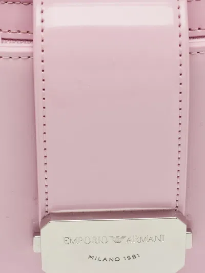 Pre-owned Giorgio Armani Patent-leather Shoulder Bag In Pink