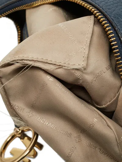 Pre-owned Michael Kors Lidia Leather Shoulder Bag In Blue