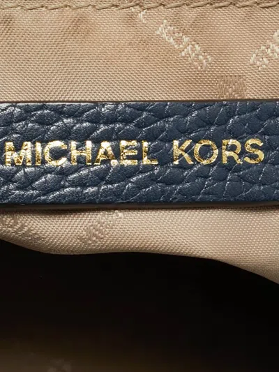 Pre-owned Michael Kors Lidia Leather Shoulder Bag In Blue