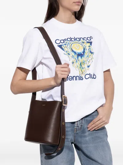 Coach Bleecker Strap Calf Leather Tote Bag In Brown