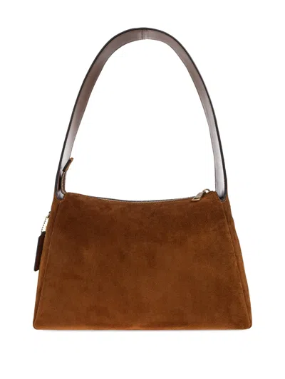 Coach Lola Initial Logo Zip Tote Bag In Brown