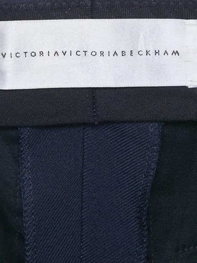 Pre-owned Victoria Beckham Wool Stripe Trousers In Blue