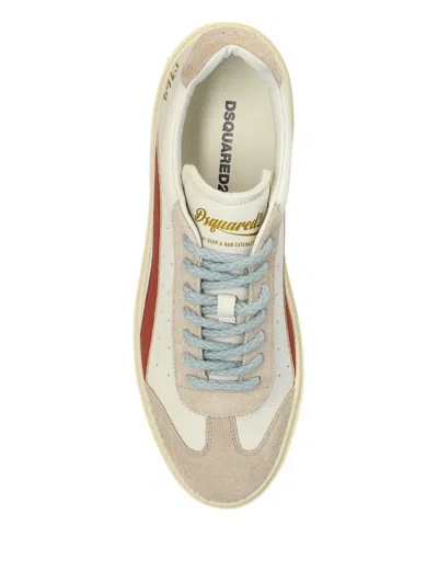 Dsquared2 Suede Panel Trainers In White