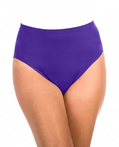 Miraclesuit Classic Brief Swim Bottom In Purple In Blue