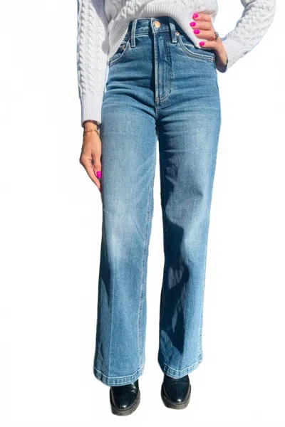 Pistola Lana Wide Leg Jeans In Cider In Blue