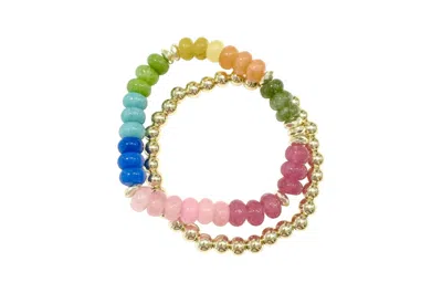 Gemelli Women's Jamie Bracelet Set In Bright Rainbow In Multi