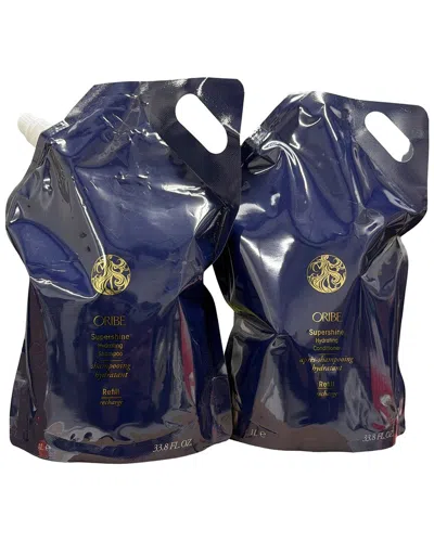 Oribe Unisex 33.8oz Refill Supershine Hydrating Shampoo & Conditioner Duo In Transparent