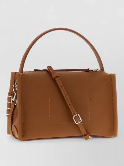 Jw Anderson Small Loafer Crossbody Bag Adjustable Strap In Brown