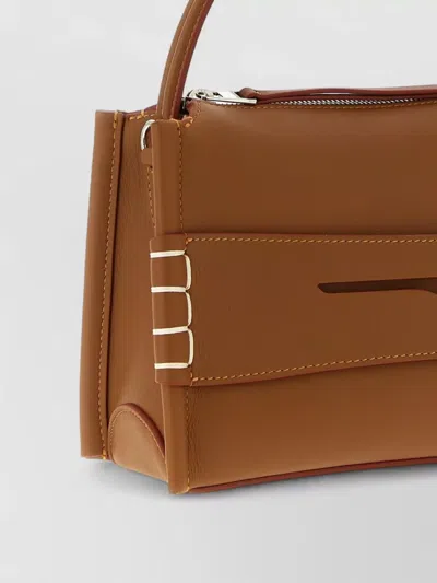 Jw Anderson Small Loafer Crossbody Bag Adjustable Strap In Brown