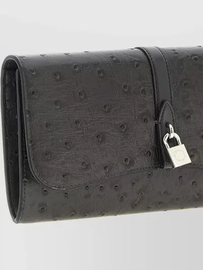 Stella Mccartney Ryder Rectangular Crossbody Bag Textured Strap In Black