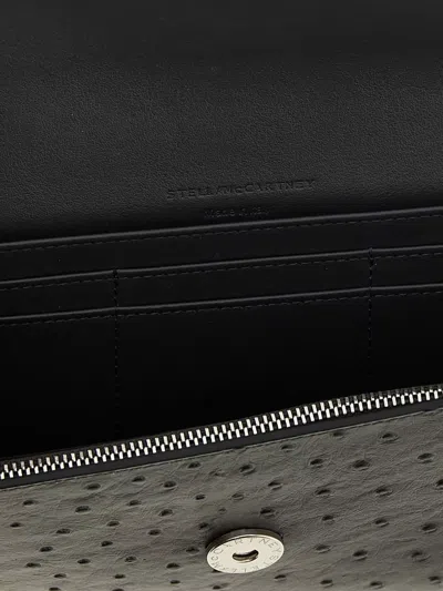 Stella Mccartney Ryder Rectangular Crossbody Bag Textured Strap In Black