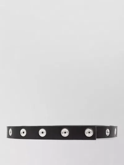 Attico Belt Adjustable Length Metal Hardware Studs In Black